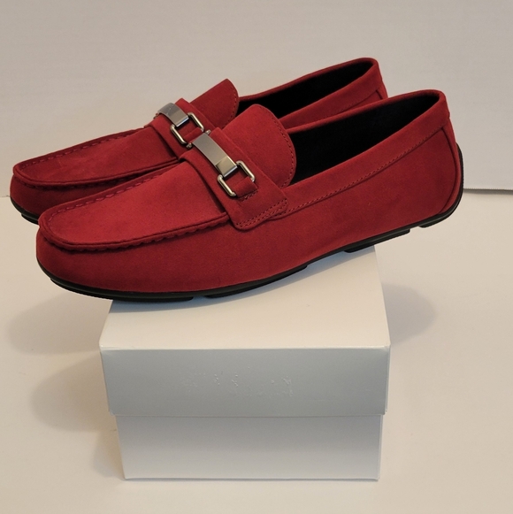 NWT Alfani Men's Egan Driving Loafers Red Size 11M - Picture 2 of 11